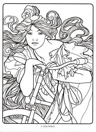 Pin on Coloring pages to print - Art Deco