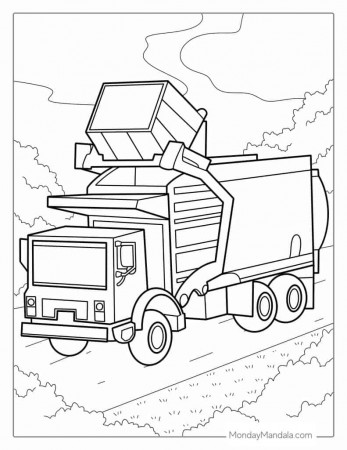 20 Garbage Truck Coloring Pages (Free PDF Printables)