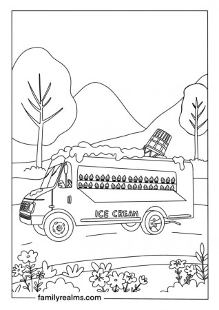 10 Free Ice Cream Truck Coloring Pages (Printable PDFs)