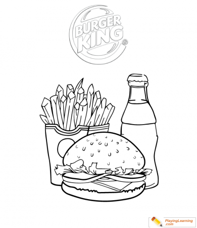 Burger Coloring Page 05 | Free Burger Coloring Page