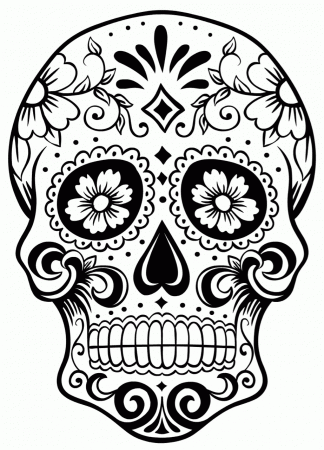 Chihuahua Sugar Skull Coloring Page - Coloring Pages For All Ages