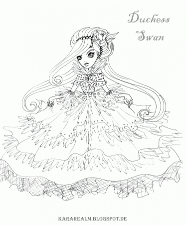 13 Pics of Duchess Swan Ever After High Coloring Pages - Duchess ...