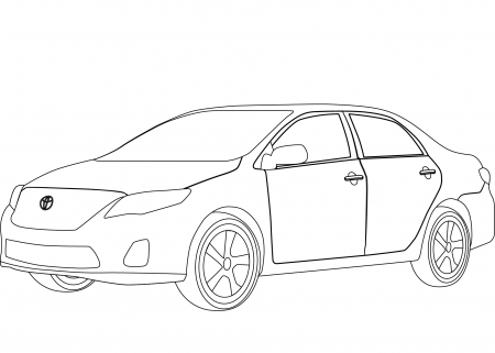 Toyota Corolla coloring book to print and online
