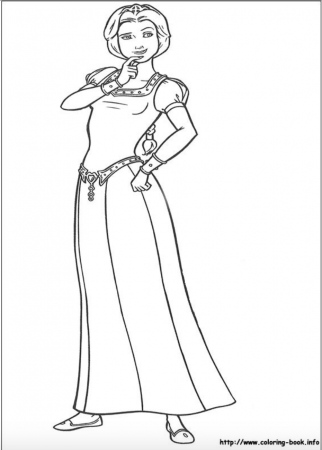 Princess Fiona from Shrek coloring page | Prinses fiona, Shrek, Prinses  kleurplaatjes