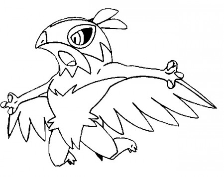 Coloring Pages Pokemon - Hawlucha - Drawings Pokemon