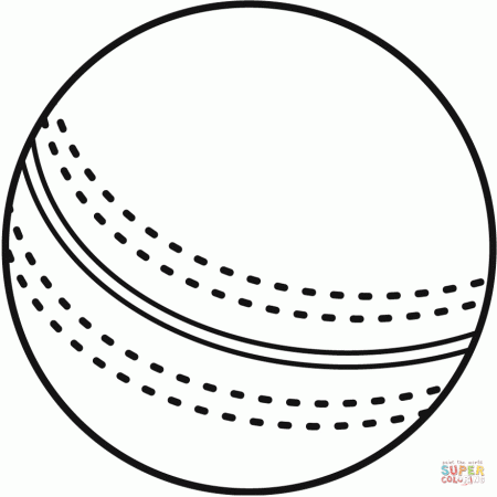 Cricket Ball coloring page | Free Printable Coloring Pages