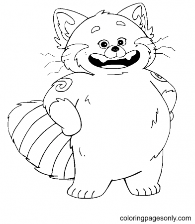 Turning Red Panda Coloring Pages - Turning Red Coloring Pages - Coloring  Pages For Kids And Adults