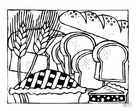 Slices of Bread coloring page | Free Printable Coloring Pages