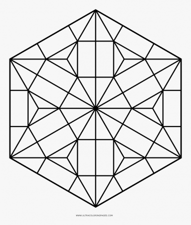 Hexagon Pattern Coloring Page, HD Png Download - kindpng
