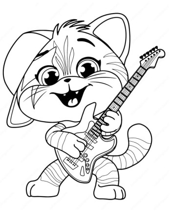 Happy Lampo from 44 Cats Coloring Page - Free Printable Coloring Pages for  Kids