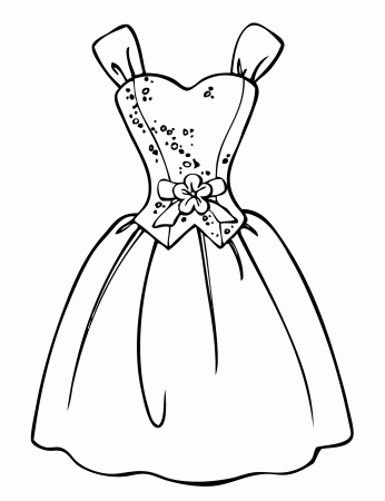 Barbie Dresses for Girls Coloring Pages - Dress Coloring Pages - Coloring  Pages For Kids And Adults