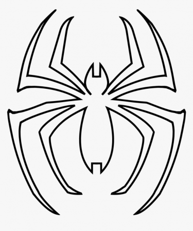 Spiderman Logo Coloring Pages, HD Png Download - kindpng