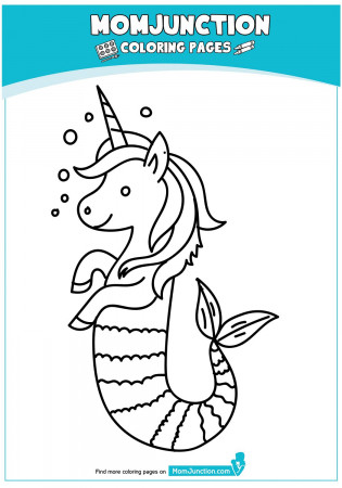 print coloring image - MomJunction | Unicorn coloring pages, Mermaid  coloring pages, Cat coloring book
