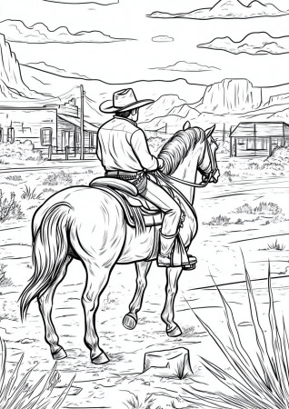 35 Exciting Cowboy Coloring Pages – My ...