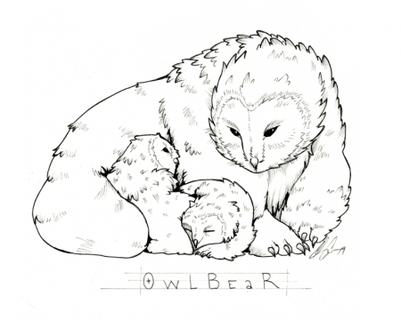 Owlbear Coloring Page (DIGITAL ...
