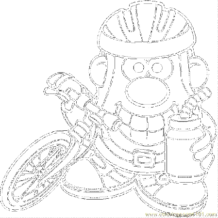 Mr Potato With A Bike Coloring Page - Free Bikes Coloring Pages ...