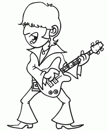 Rock Star Coloring Page