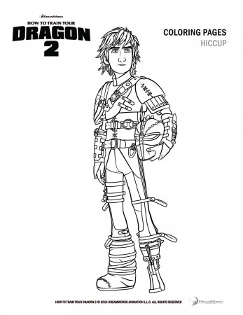 How to Train Your Dragon coloring pages and activity sheets