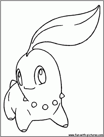 Chikorita Coloring Page