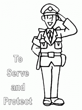 Police officer coloring pages to download and print for free