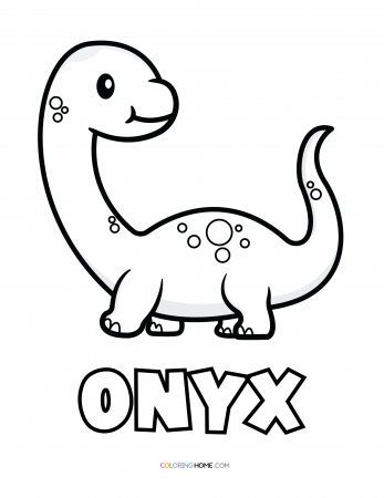 Onyx dinosaur coloring page