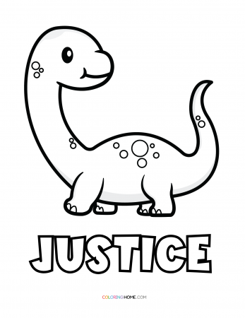 Justice dinosaur coloring page
