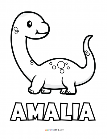 Amalia dinosaur coloring page