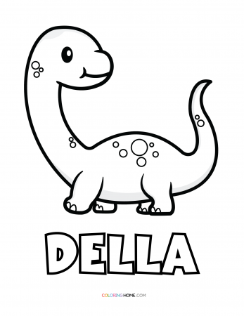 Della dinosaur coloring page