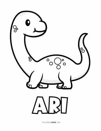 Ari dinosaur coloring page