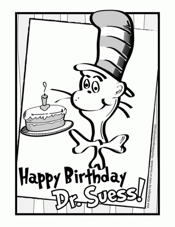 Printable Of Dr Seuss - Coloring Pages for Kids and for Adults