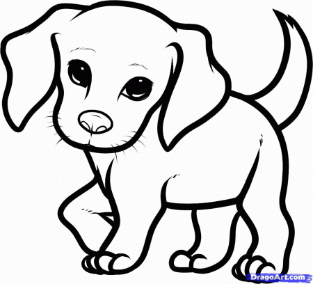 Coloring Pages Of Cute Puppies - Coloring