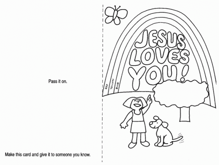 Jesus Loves You Coloring Page Images & Pictures - Becuo
