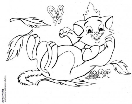 Coloring Pages Of Puppies And Kittens - Coloring