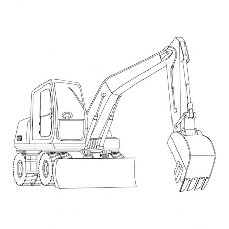 Premium Vector | Construction machine coloring pages for kids