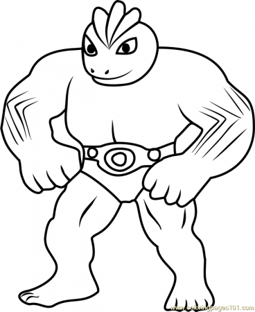 Machoke Pokemon GO Coloring Page for Kids - Free Pokemon GO Printable Coloring  Pages Online for Kids - ColoringPages101.com | Coloring Pages for Kids