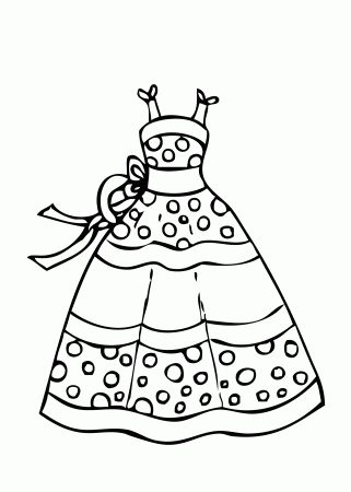 dress coloring pages for kids - Clip Art Library