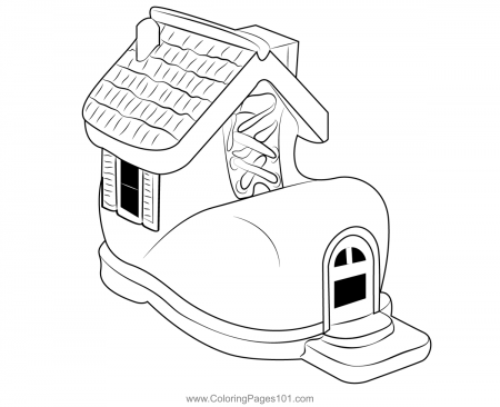 House 8 Coloring Page for Kids - Free Shoe Houses Printable Coloring Pages  Online for Kids - ColoringPages101.com | Coloring Pages for Kids
