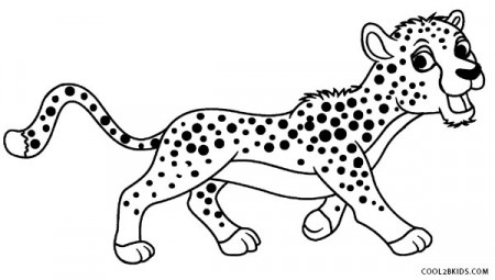 Printable Cheetah Coloring Pages For Kids