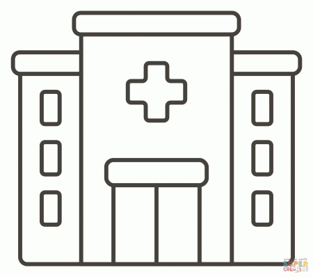 Hospital coloring page | Free Printable Coloring Pages