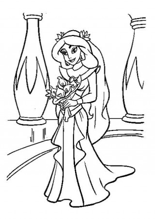 Coloring Pages | Free Disney Princess Jasmine Coloring Pages