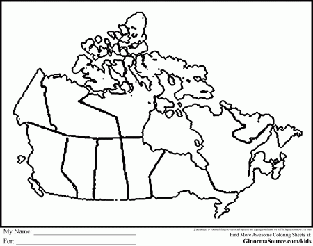 Canada Map Coloring Pages - High Quality Coloring Pages