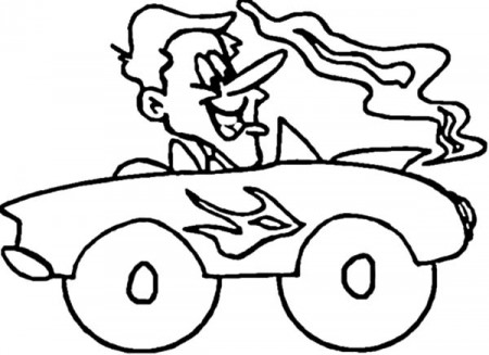 Driving Hot Rod Car Coloring Pages : Best Place to Color