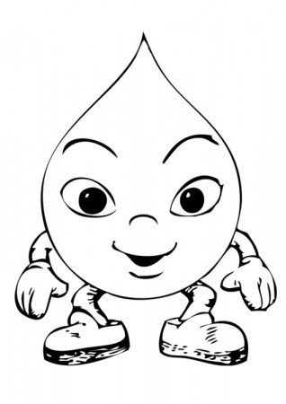 Coloring Page raindrop - free printable coloring pages