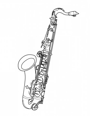 Tenor Saxophone Drawing at PaintingValley.com | Explore collection ...