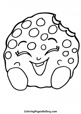 Coloring Pages : Easy Shopkins Coloring Donut Printable Pdf Sheet ...