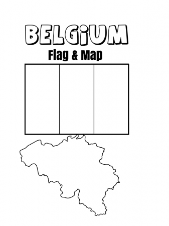 Belgium Map and Flag Coloring Page ...