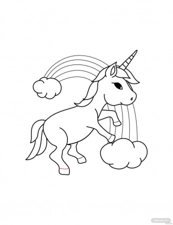 Free Rainbow Unicorn Coloring Page - EPS, Illustrator, JPG, PNG, PDF, SVG |  Template.net