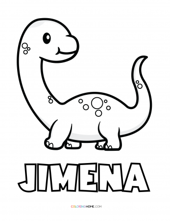 Jimena dinosaur coloring page