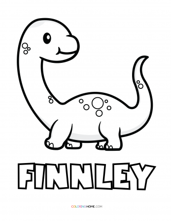 Finnley dinosaur coloring page