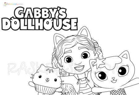 Gabby's Dollhouse Coloring Pages | New Pictures Free Printable